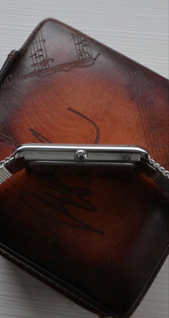 SEIKO tank 緑×銀 レクタンギュラー 稼働品