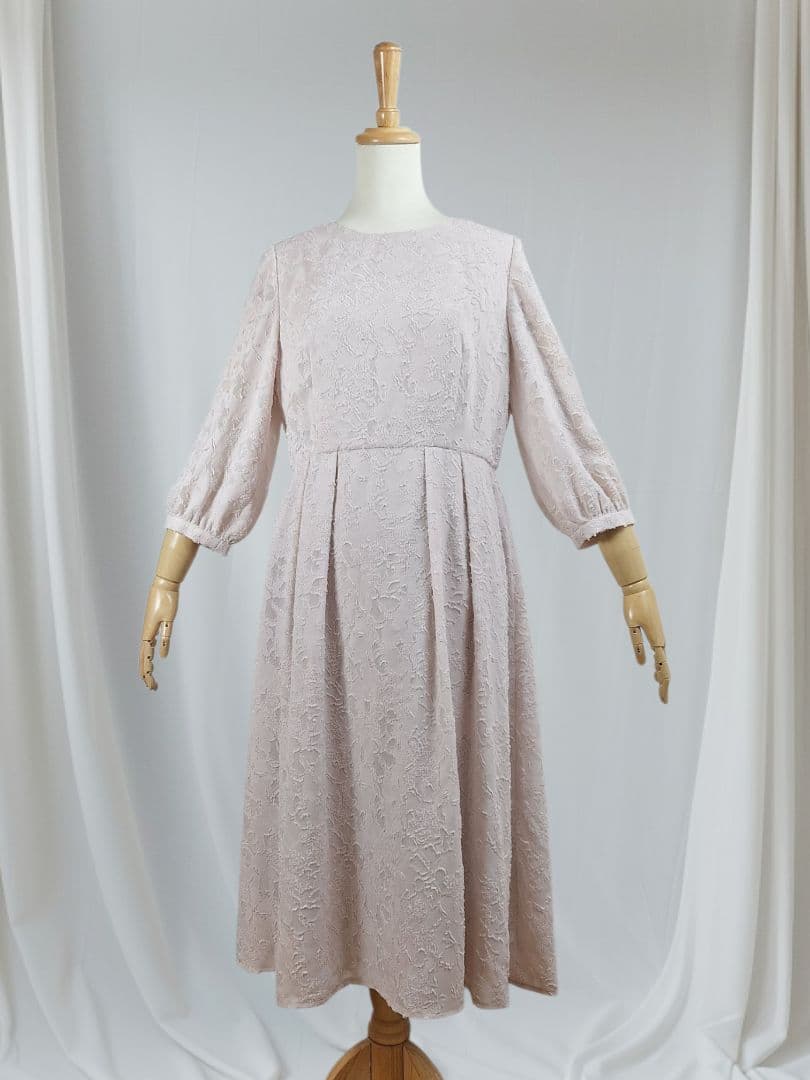 未使用(13) 東京ソワール RIFANNE カットジャガードドレスワンピース