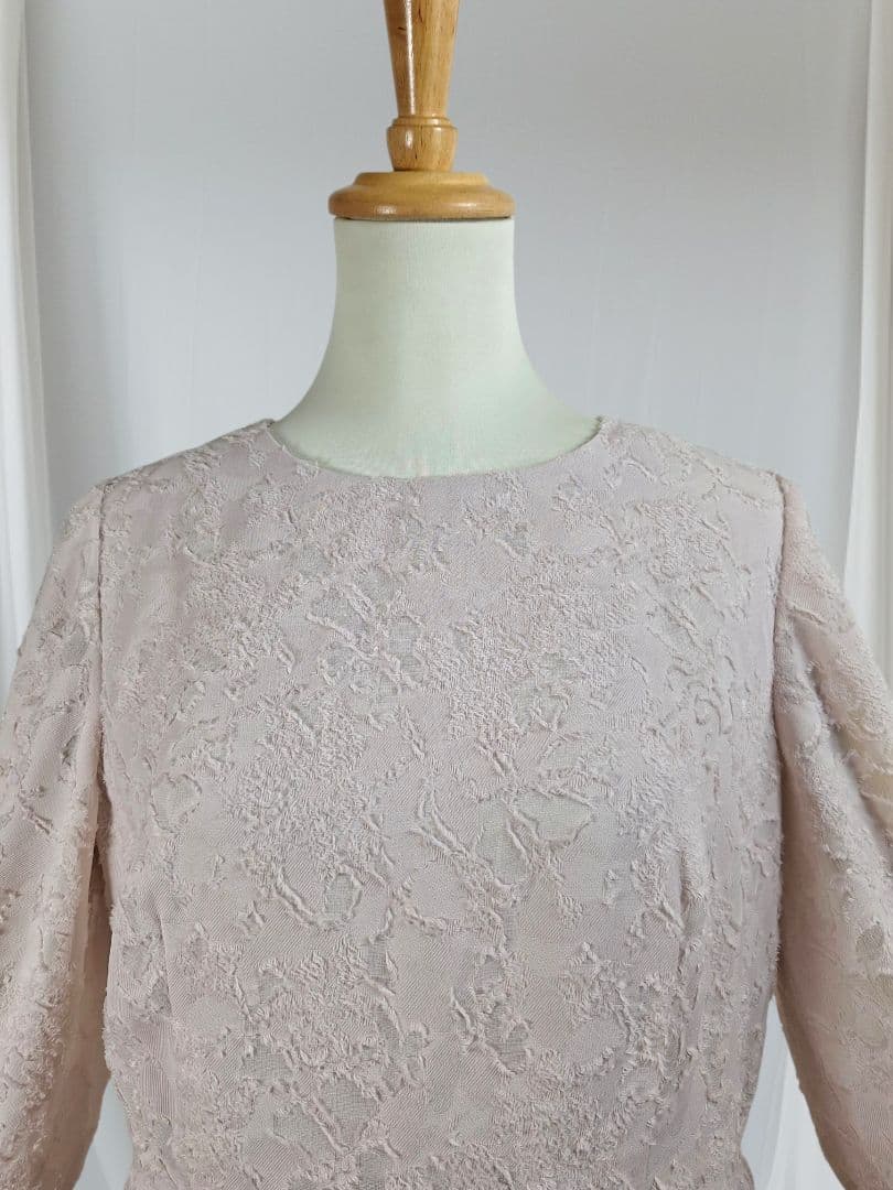 未使用(13) 東京ソワール RIFANNE カットジャガードドレスワンピース