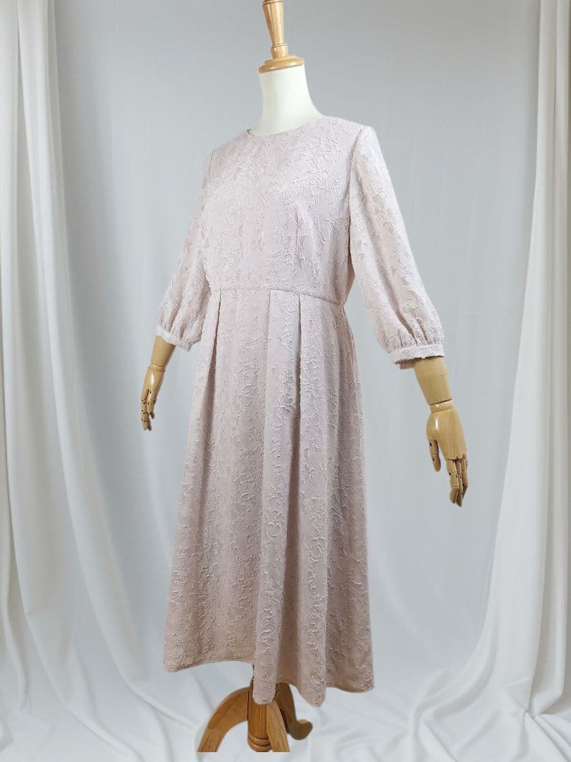 未使用(13) 東京ソワール RIFANNE カットジャガードドレスワンピース