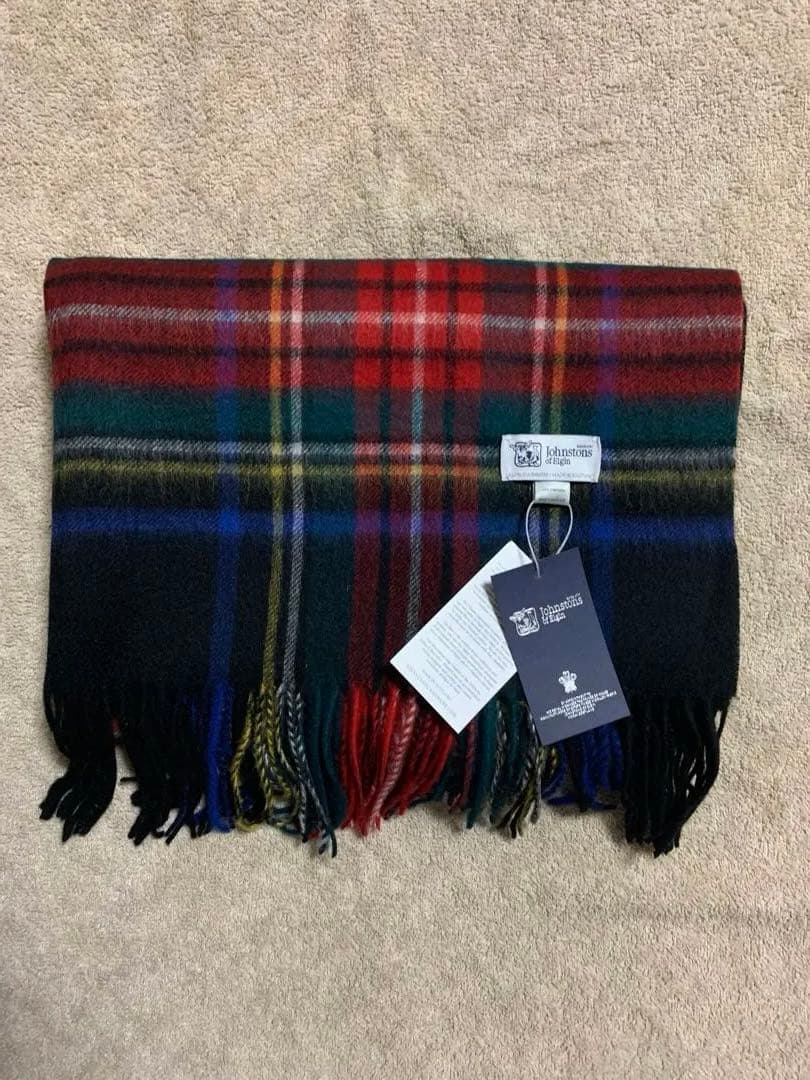 し*♡様 美品 ジョンストンズ カシミヤ100％ 大判ストール ミッド ブラック