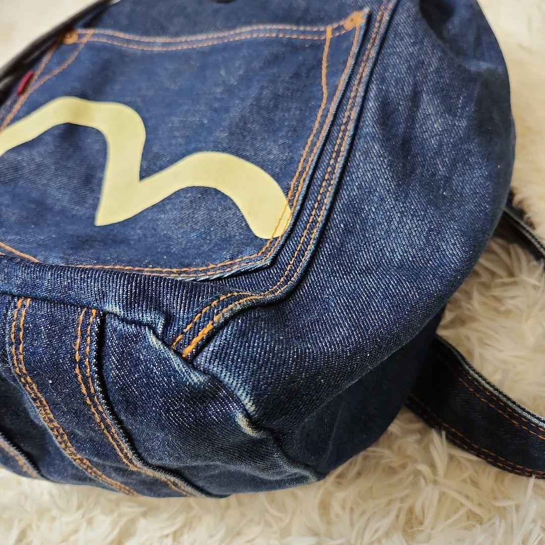 【レア美品】EVISU 希少タグ　デニムリュック カモメ