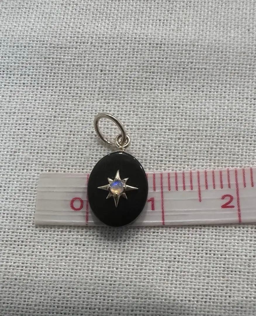 agete アガット　K10 チャーム　オニキス　オパール　販売証明書付き