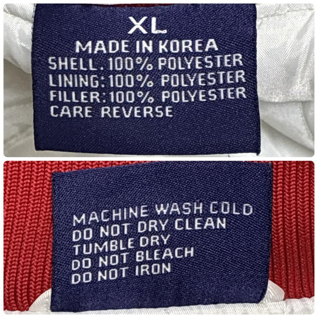 NBA スタジャン 中綿入り チームワッペン 刺繍 肉厚 ホワイト 2XL相当