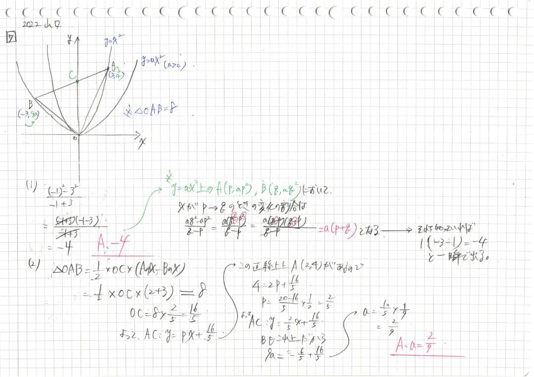 塾講師オリジナル数学解説 全問動画付 山口 公立高校入試 2022～24 過去問