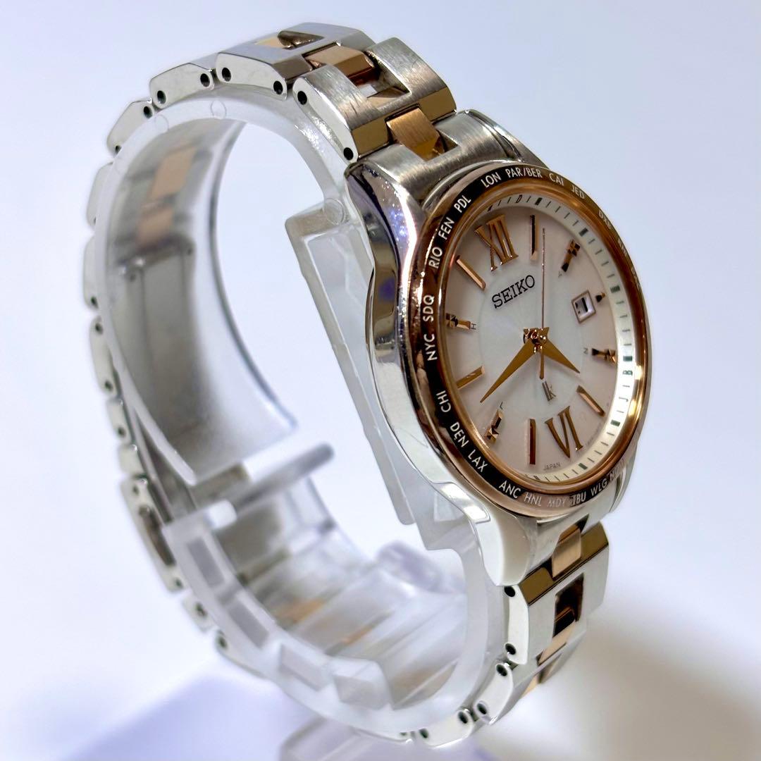 SEIKO ルキア レディース腕時計 lk コンビ ラウンド ソーラー
