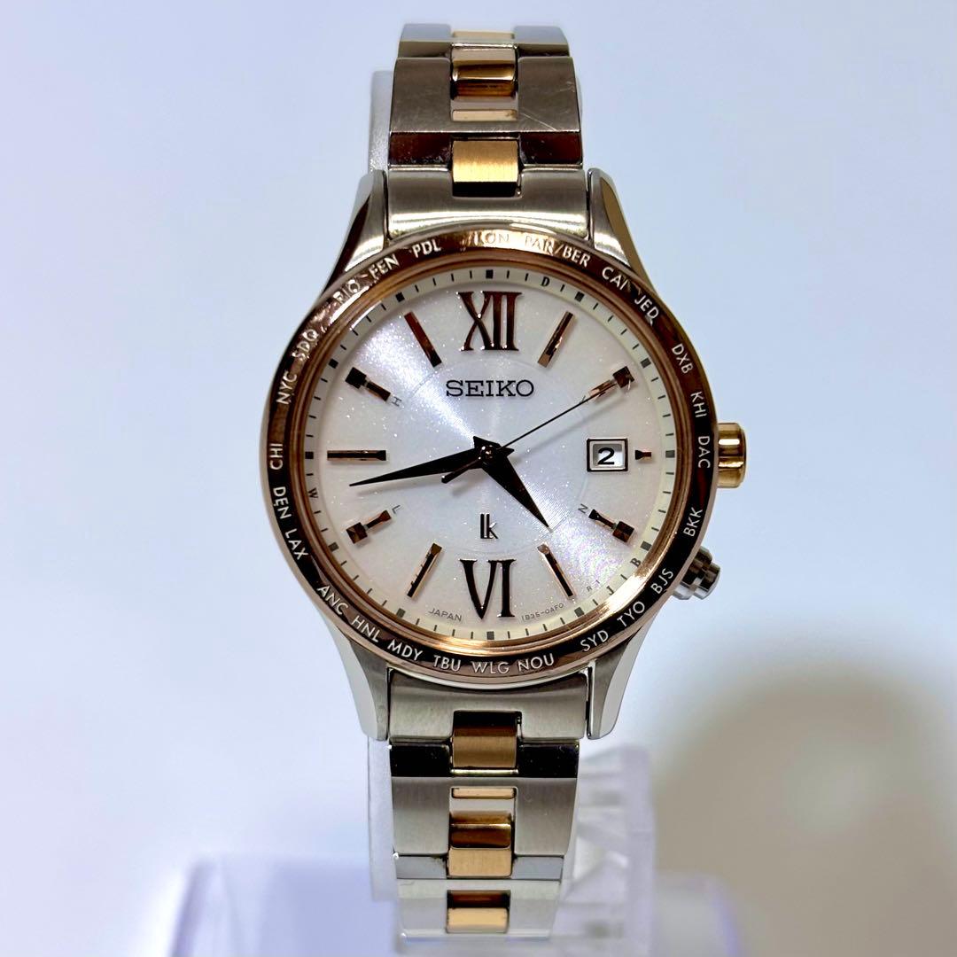 SEIKO ルキア レディース腕時計 lk コンビ ラウンド ソーラー