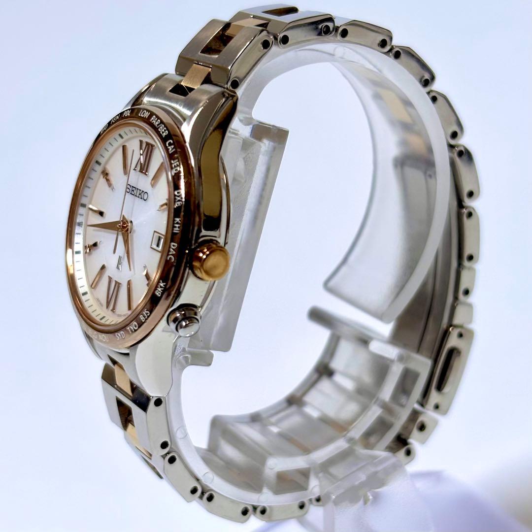 SEIKO ルキア レディース腕時計 lk コンビ ラウンド ソーラー