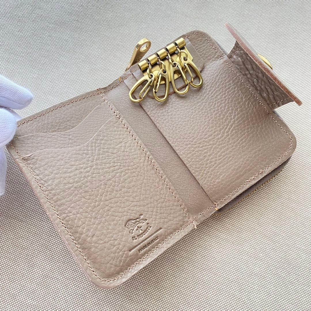 【IL BISONTE】イルビゾンテ キーケース ケース グレー 新品