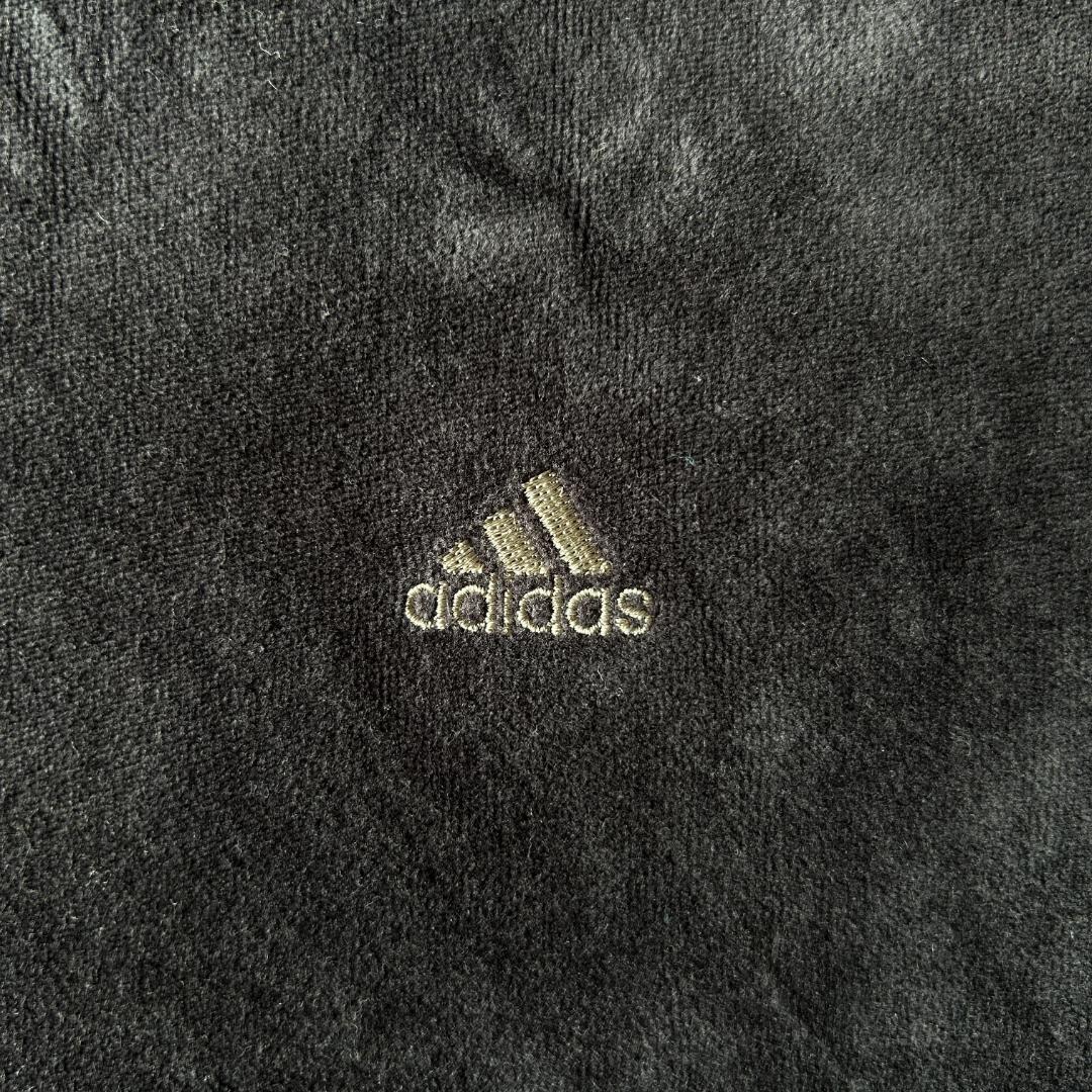 00s adidas ベロア トラックジャケット M ブラック レディースB47
