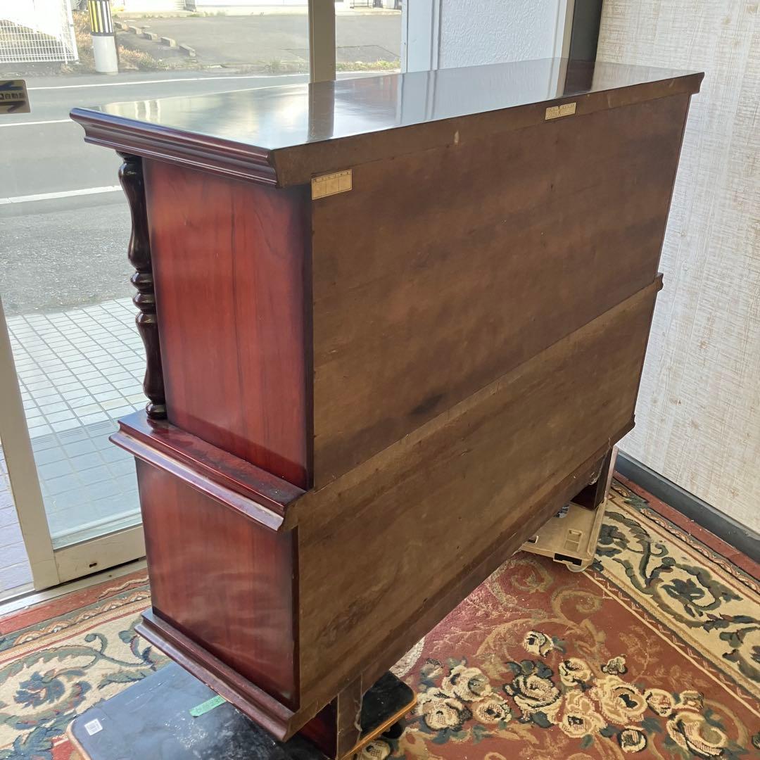 昭和レトロ ミッドセンチュリー 大型 木製サイドボード 飾り棚 古家具 古道具