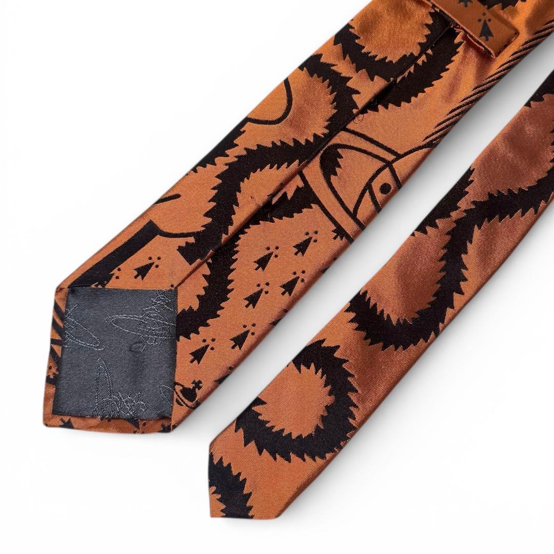 レア品♣ Vivienne Westwood ネクタイ ビッグ オーブ オレンジ
