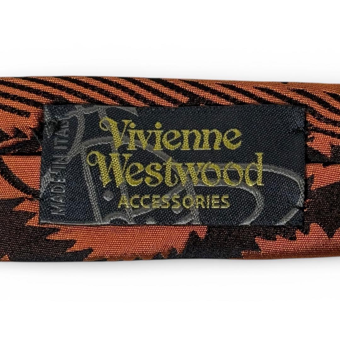 レア品♣ Vivienne Westwood ネクタイ ビッグ オーブ オレンジ