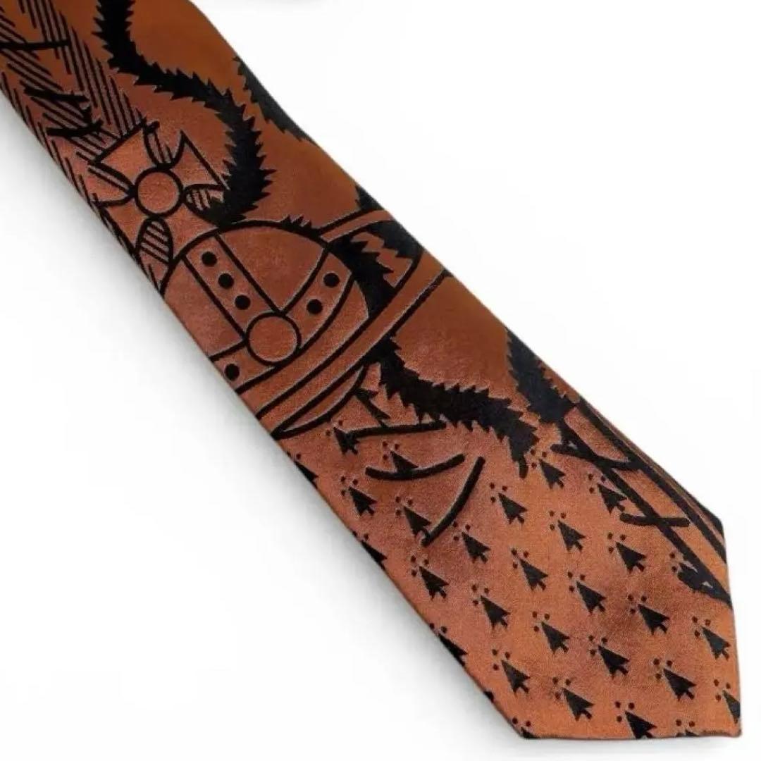 レア品♣ Vivienne Westwood ネクタイ ビッグ オーブ オレンジ