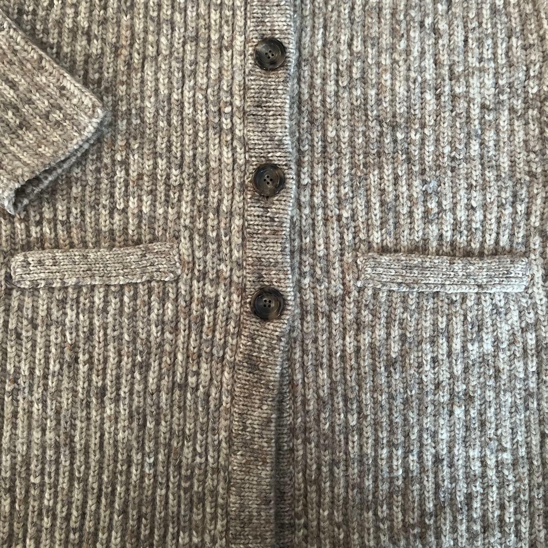 SPORTMAX Sサイズ　リブ編みベージュ系ニットコート