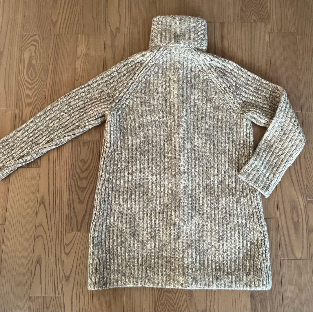 SPORTMAX Sサイズ　リブ編みベージュ系ニットコート