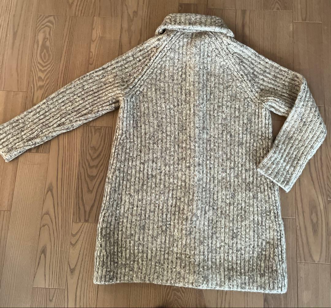 SPORTMAX Sサイズ　リブ編みベージュ系ニットコート