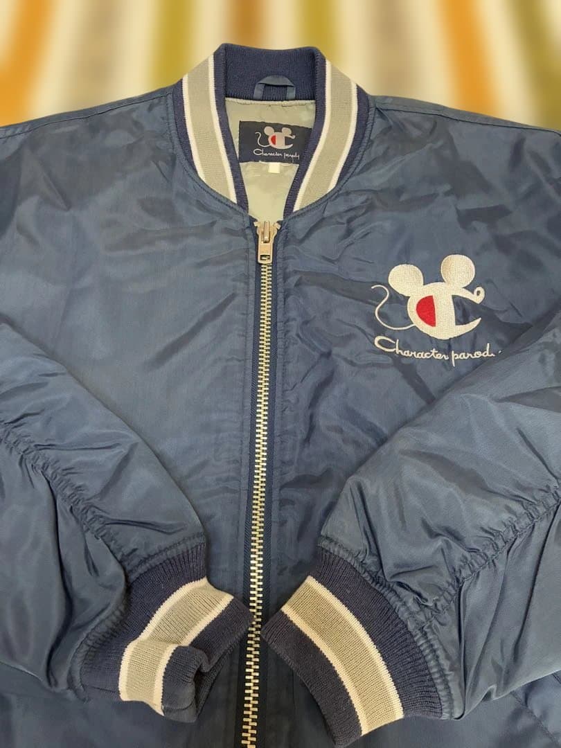 90ビンテージ◼️チャンピオンマウス・スタジャン・ジャケット◼️MA-1