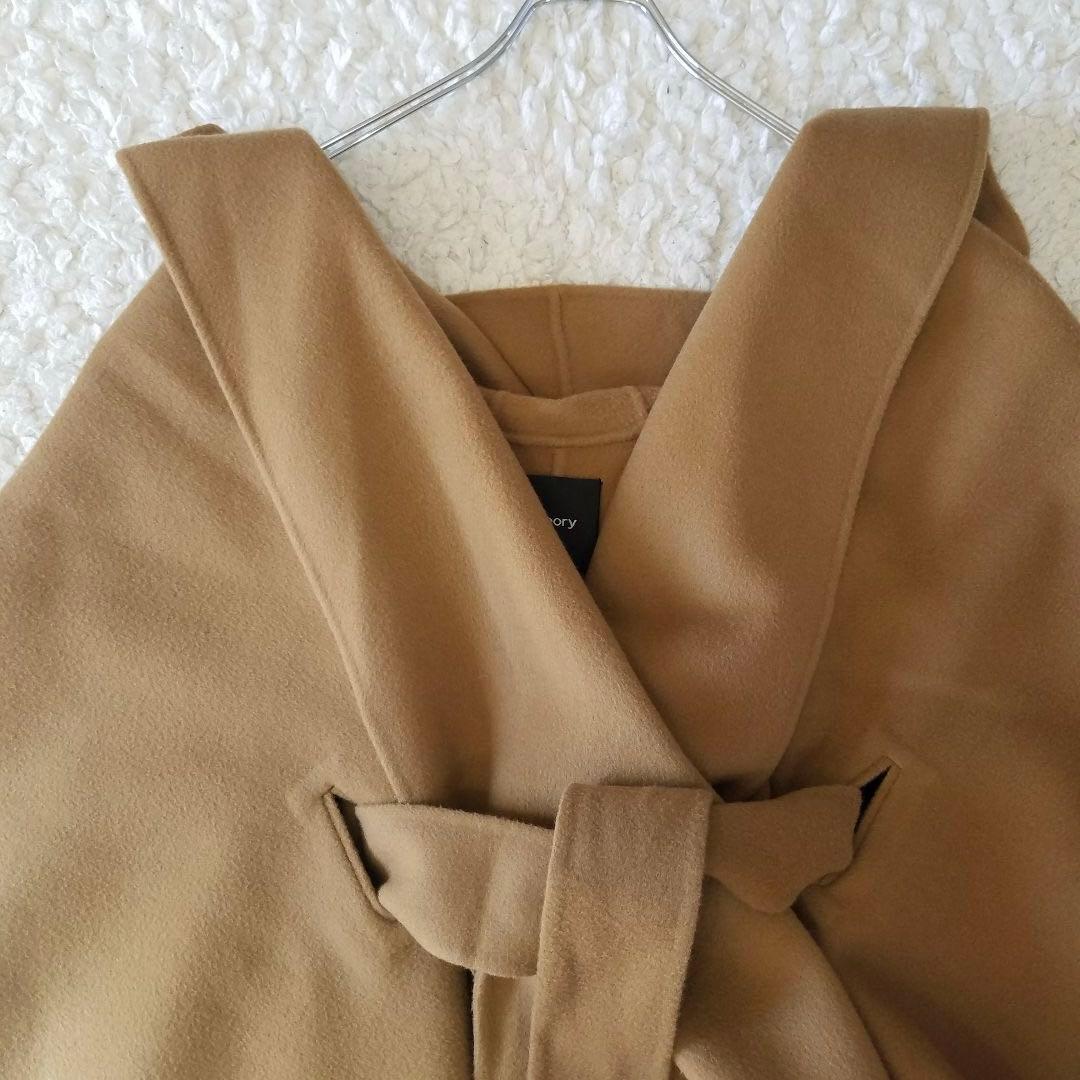 美品✨Theory セオリー ポンチョ ケープコート リバーコート ベルト付