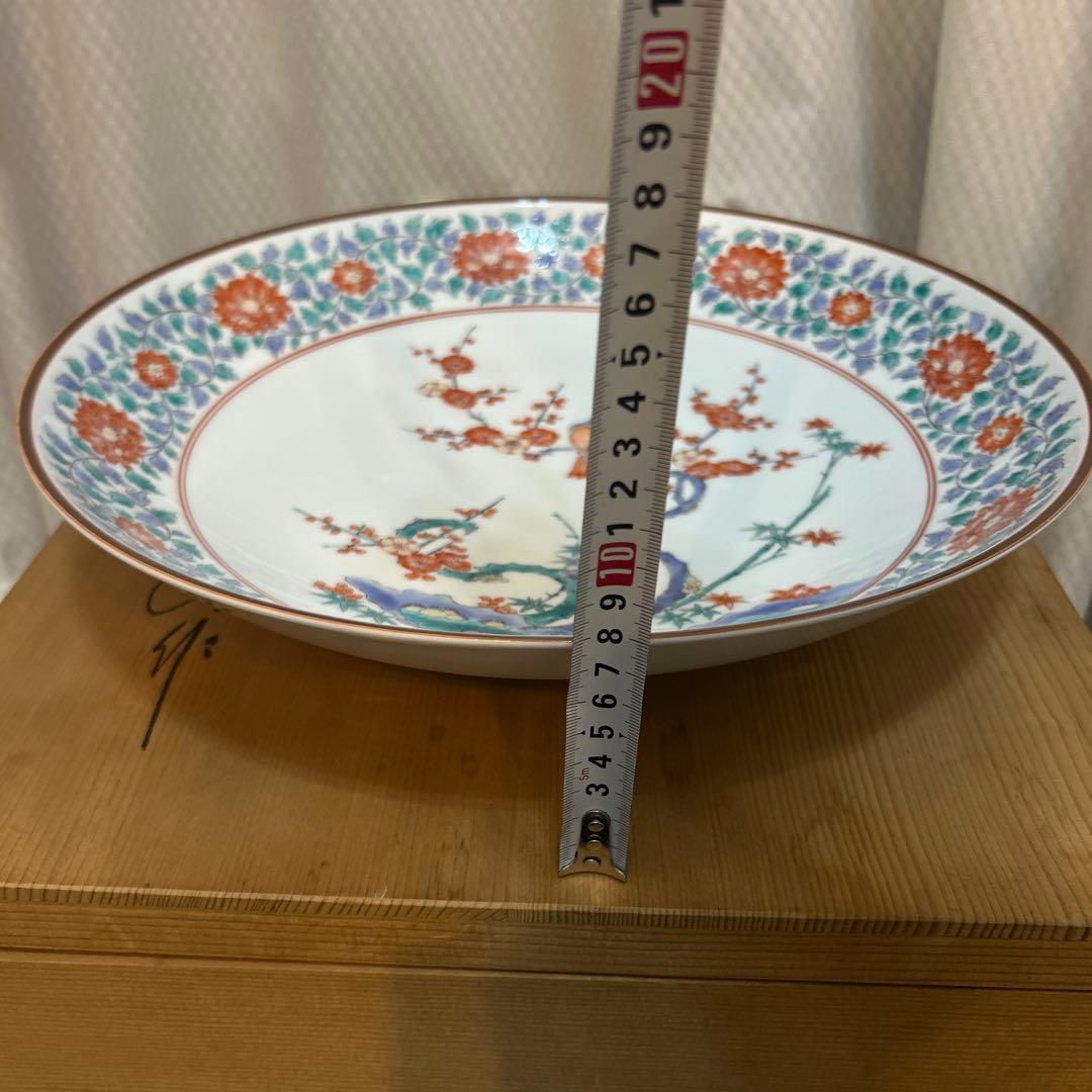 ★おまけ付き★奥川俊右衛門　36cm 大皿　額皿　飾り皿　絵皿　共箱付き