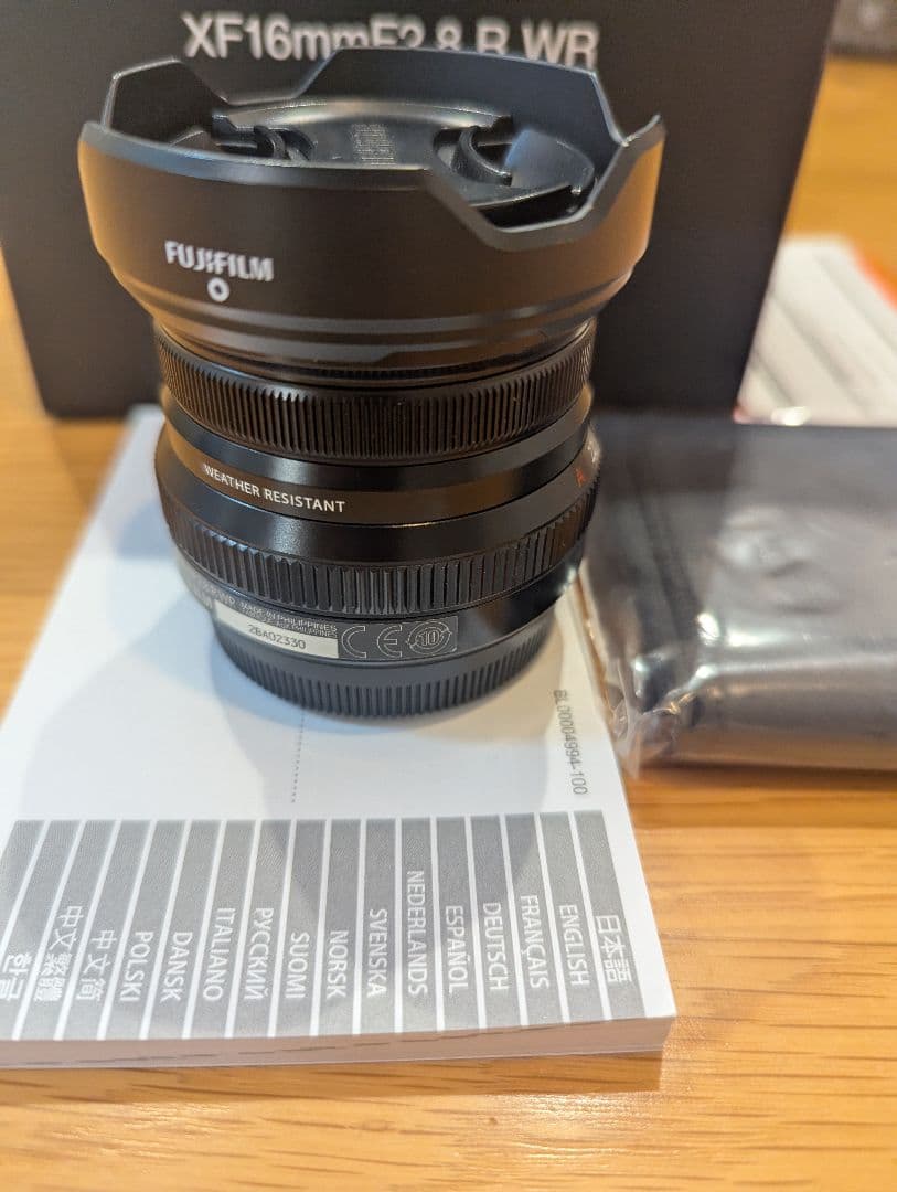 美品Fujifilm XF16mmF2.8 R WR レンズ