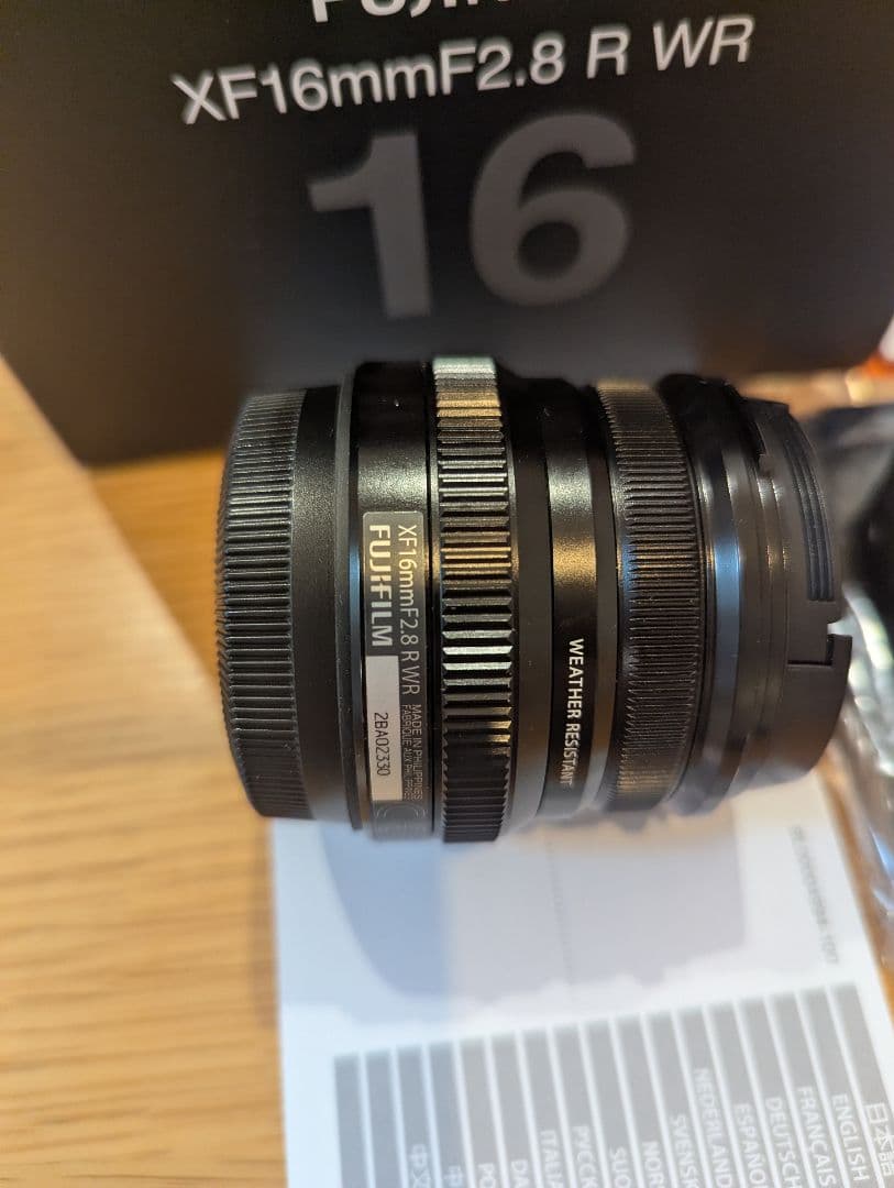 美品Fujifilm XF16mmF2.8 R WR レンズ