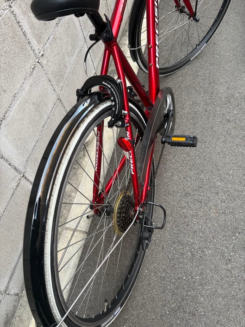 <両タイヤ新品>クロスバイク　RED