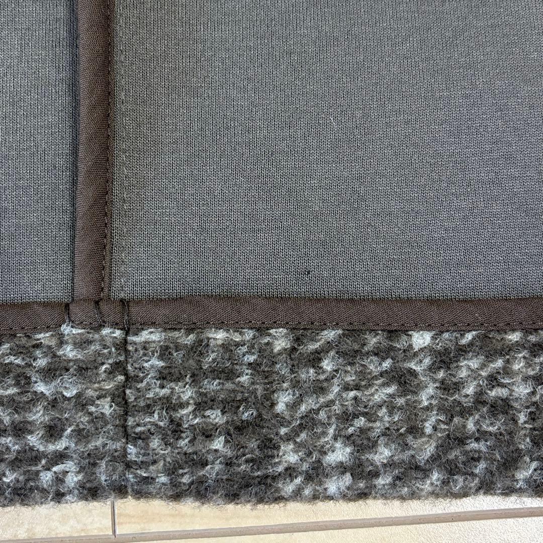 スピックアンドスパン　Wスライバーチェックハーフコート ブラウン36