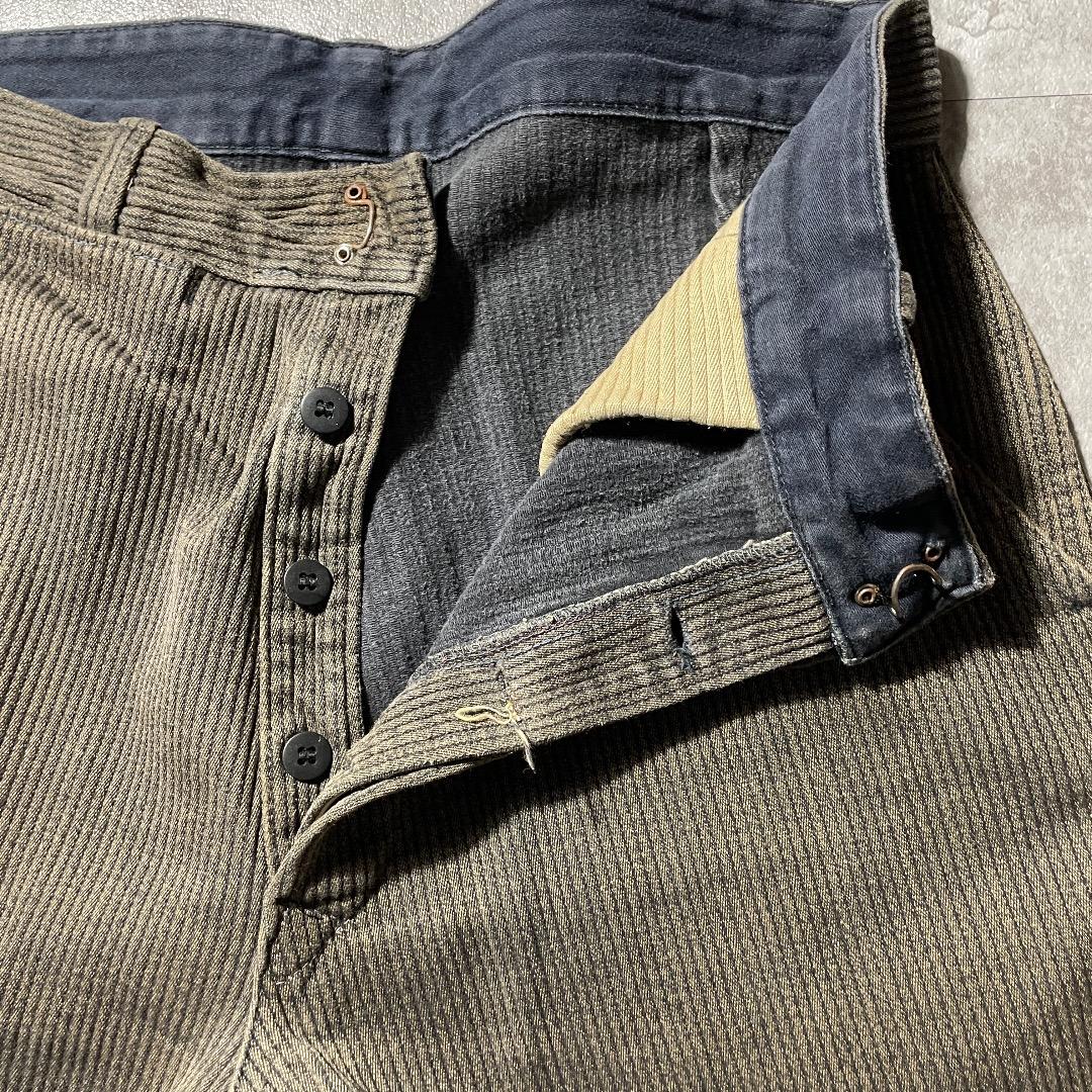 60s- BEAU-FORT ファーマーズ コットンピケ ブラウン W31