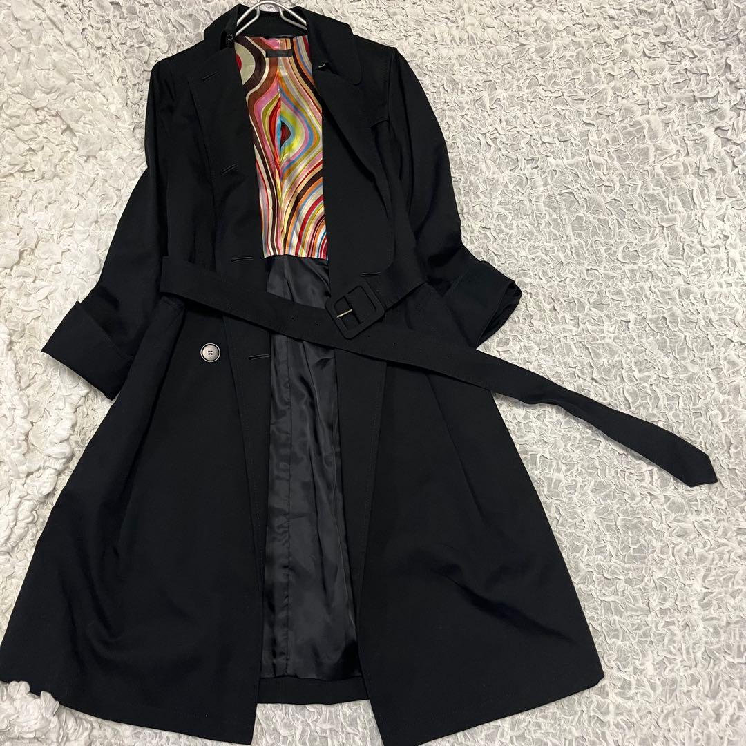 人気 マルチカラー【ポールスミス Paul Smith】美品トレンチコート XL