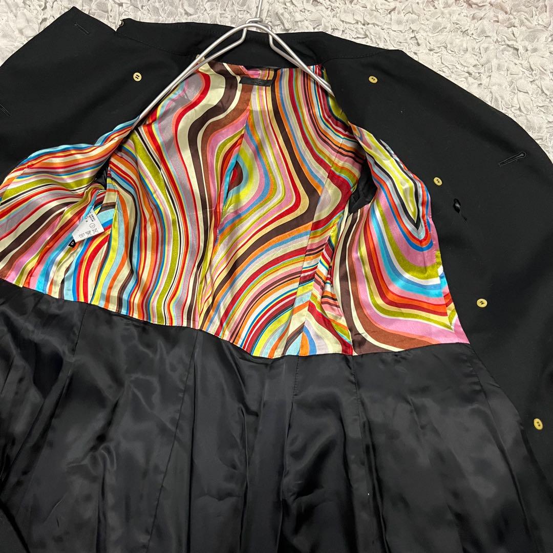 人気 マルチカラー【ポールスミス Paul Smith】美品トレンチコート XL