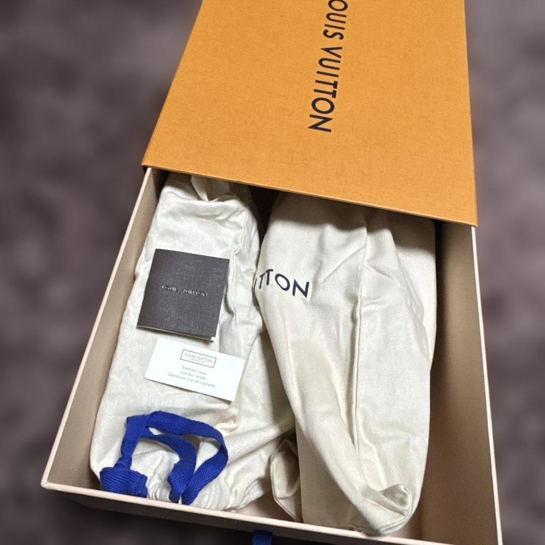 ルイヴィトン　グレー スエード チャッカブーツ 保存袋付き