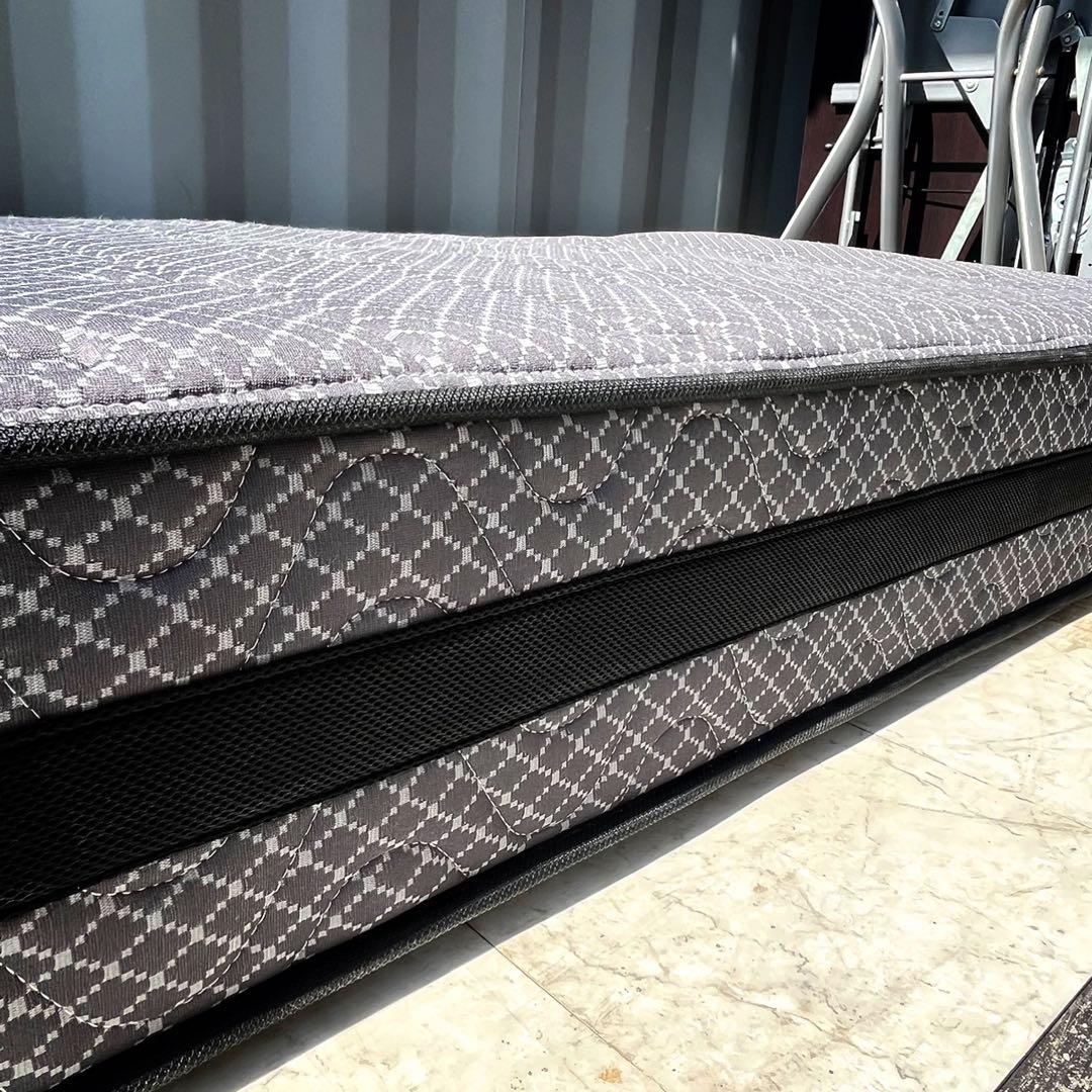 取付無料！東京インテリア スタイリッシュブラックポケットコイルシングルマットレス