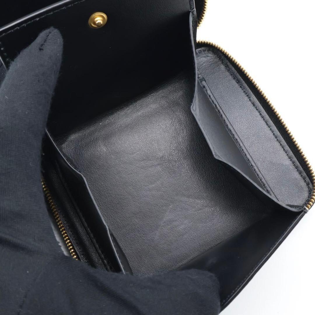 【超極美品】BOTTEGAVENETA コンパクトジップウォレット　黒