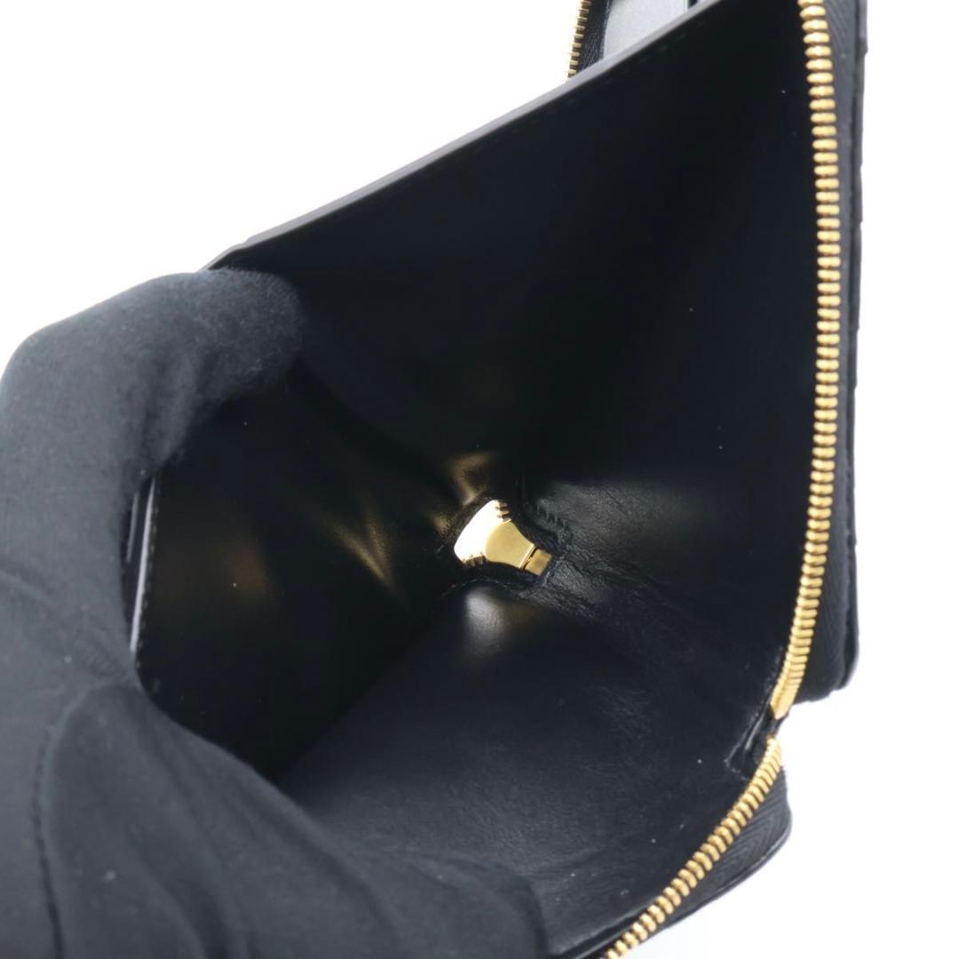 【超極美品】BOTTEGAVENETA コンパクトジップウォレット　黒