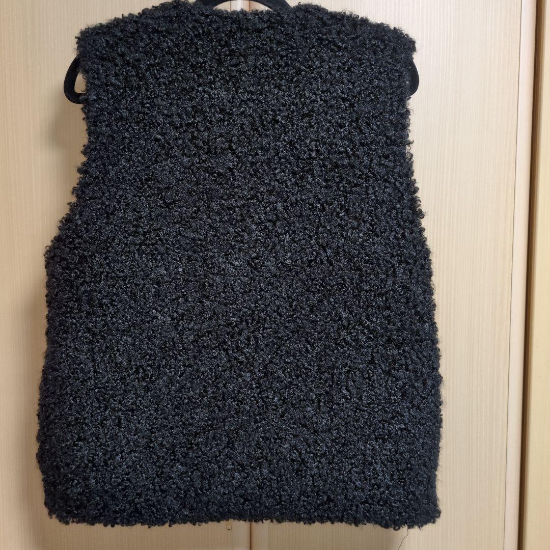 IENA フェイクファー カーリーベスト ブラック