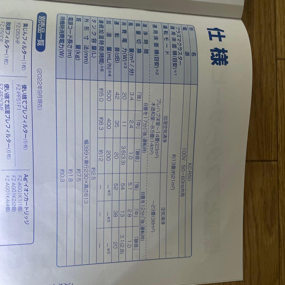 SHARP KC-R50-W 加湿空気清浄機