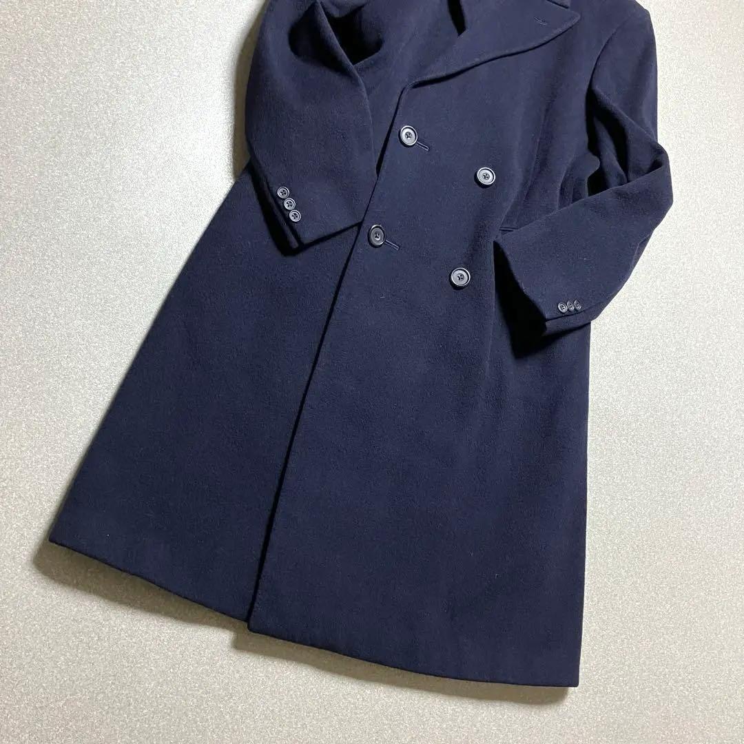 【英国製✨ピュアラムウール】アクアスキュータム ダブルチェスターコート Lサイズ