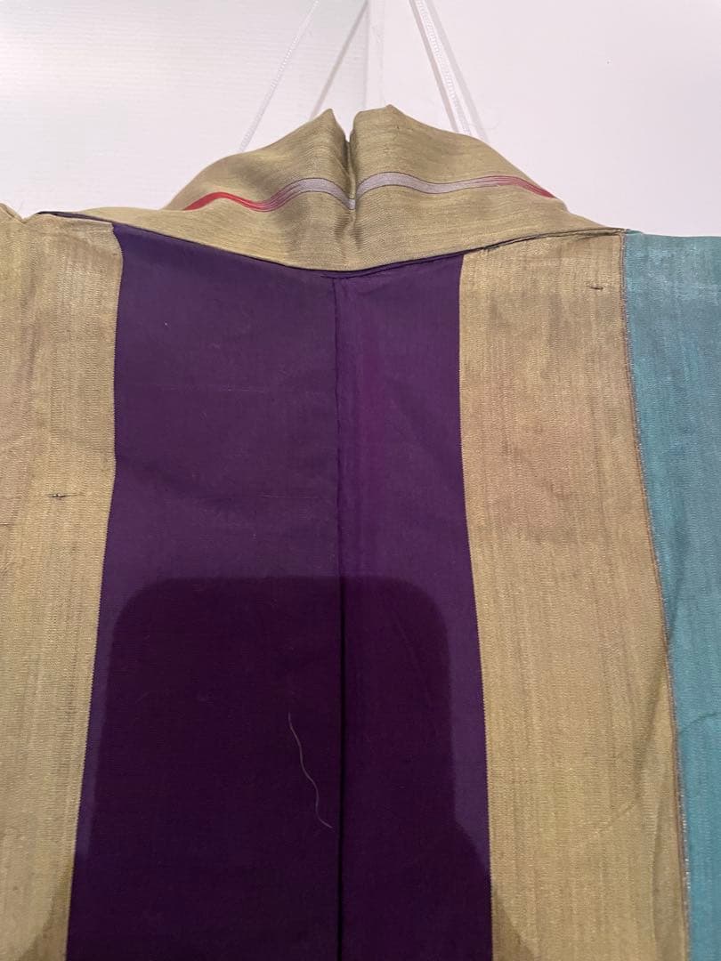 【銘仙】着物 大正ロマン レトロモダン アンティーク 正絹 矢羽根 146/62