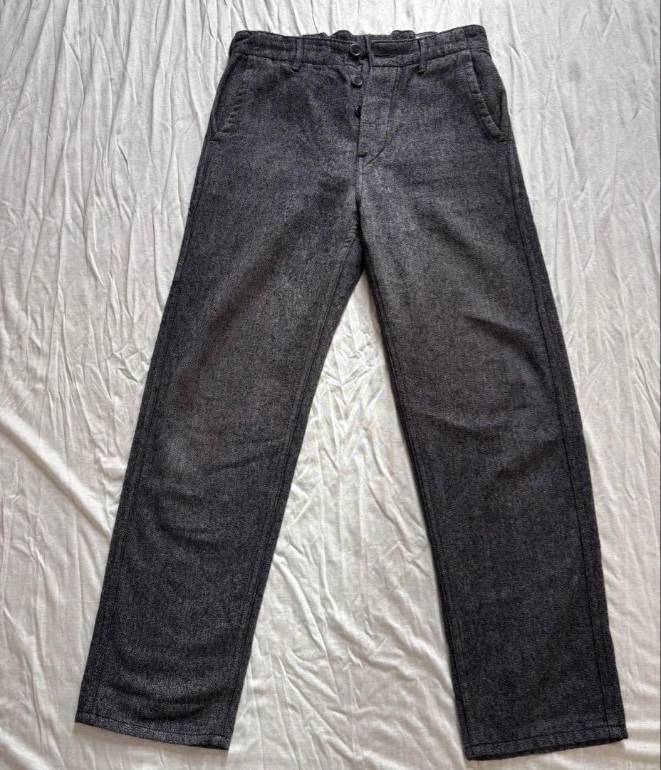 orSlow フレンチワークパンツ グレー ウールヘリンボーン M
