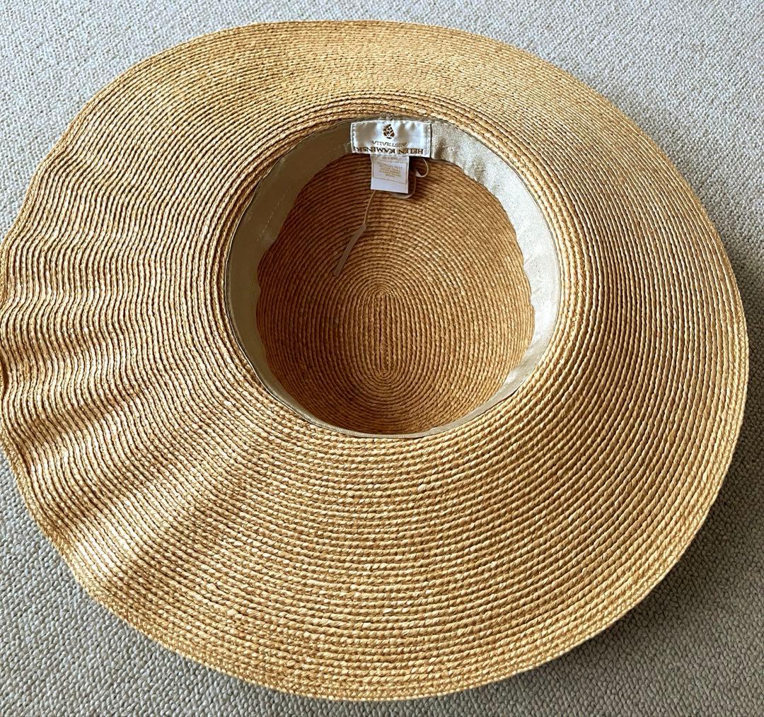ヘレンカミンスキー　ラフィアハット　麦わら帽子 ストローハット　女優帽　つば広