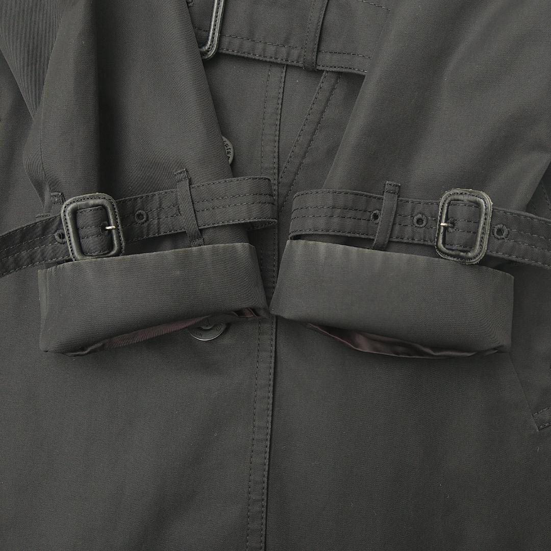 【美品】アクアスキュータム トレンチコート ロング 黒 ライナー付 ベルト付