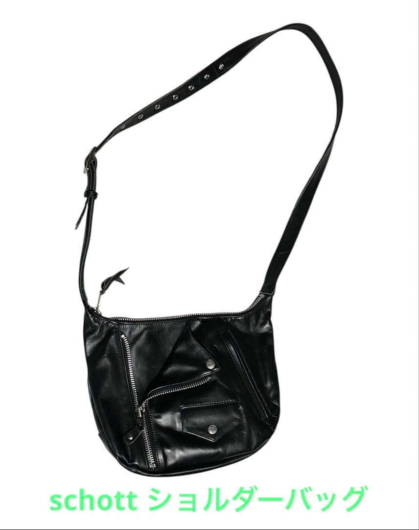 schott ライダース ショルダーバッグ ルイスレザー 666 32 34