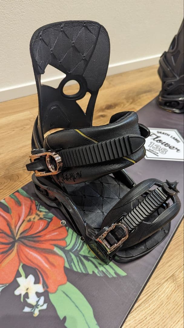 Death Label flower デスレーベル スノーボード ビンディング付