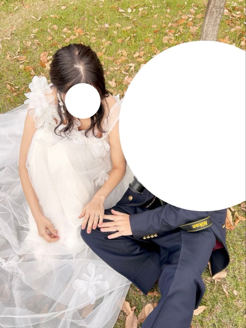 ウェディングドレス Aライン チュール