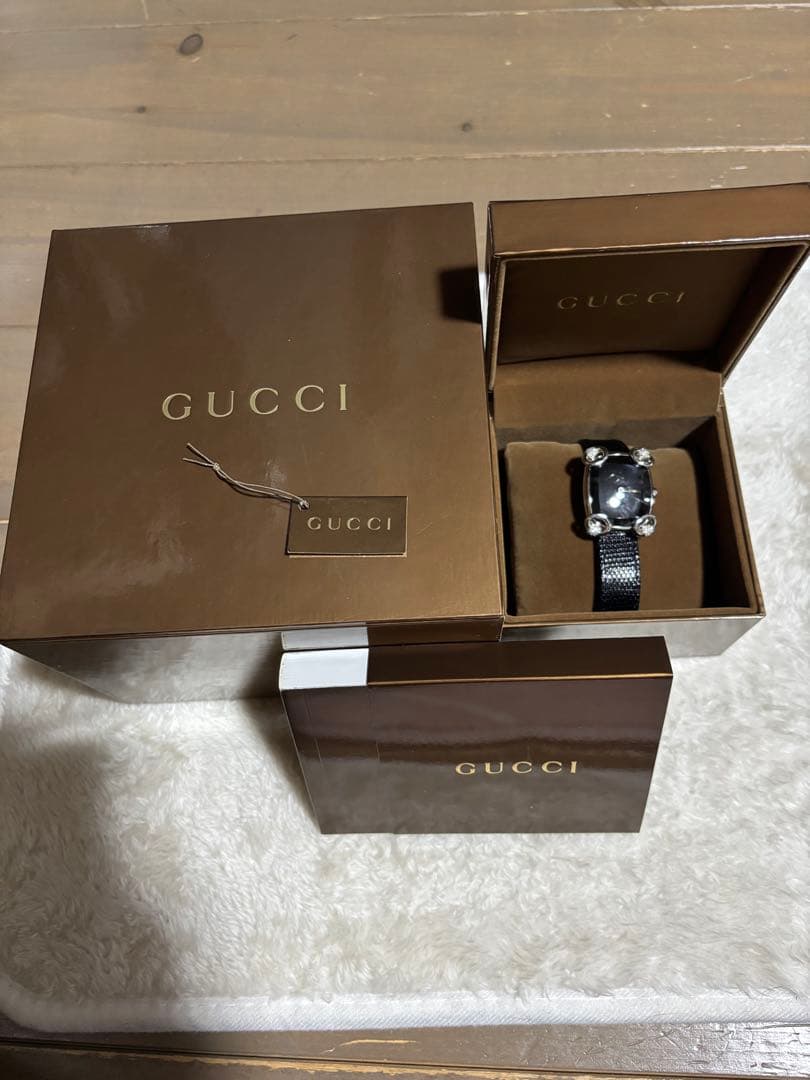 GUCCI ホースビットカクテルダイヤウォッチ/レディース　ブラック　希少