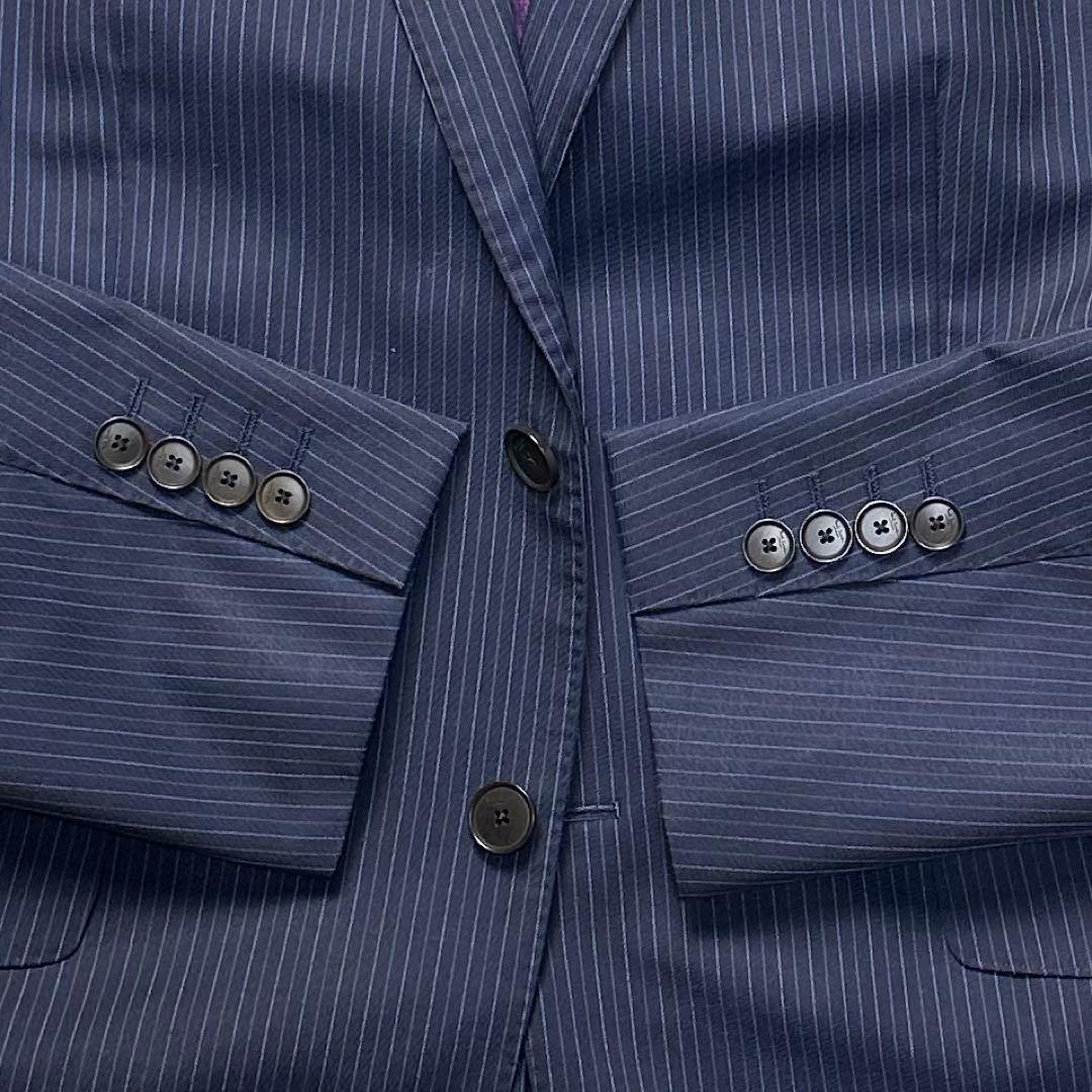 現行 美品 ポールスミス マルチカラー 2トーン ネイビー ストライプ XL