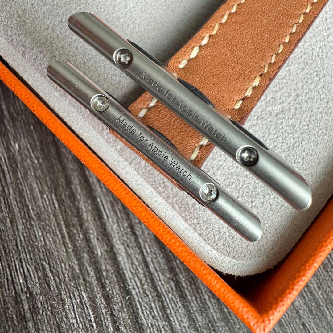 2855 Apple Watch エルメス　ゴールド　ドゥブルトゥール　二重