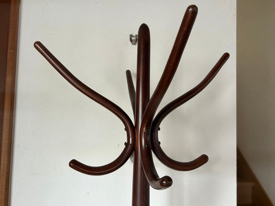 秋田木工　コートラック ブラウン