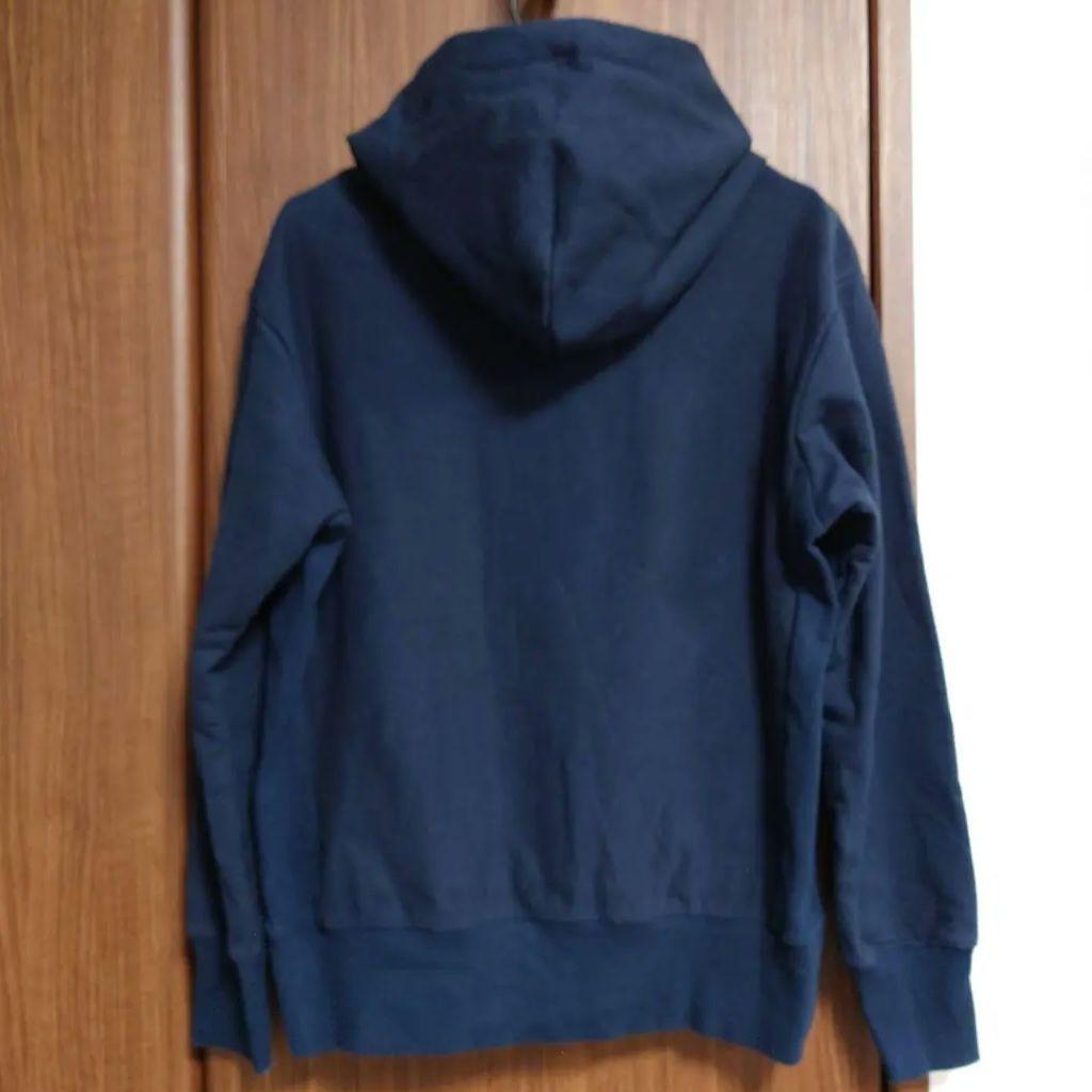 美品★MUVEIL スカーフ リボン フーディー 38 ネイビー